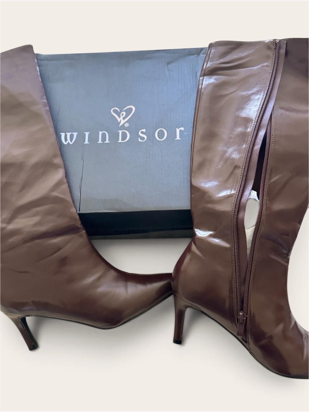 Windsor Women's Catalina-Brown Leather Knee-High Boots